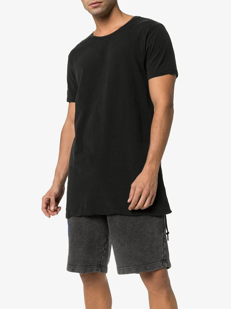 Black Seeing Lines Cotton T-shirt