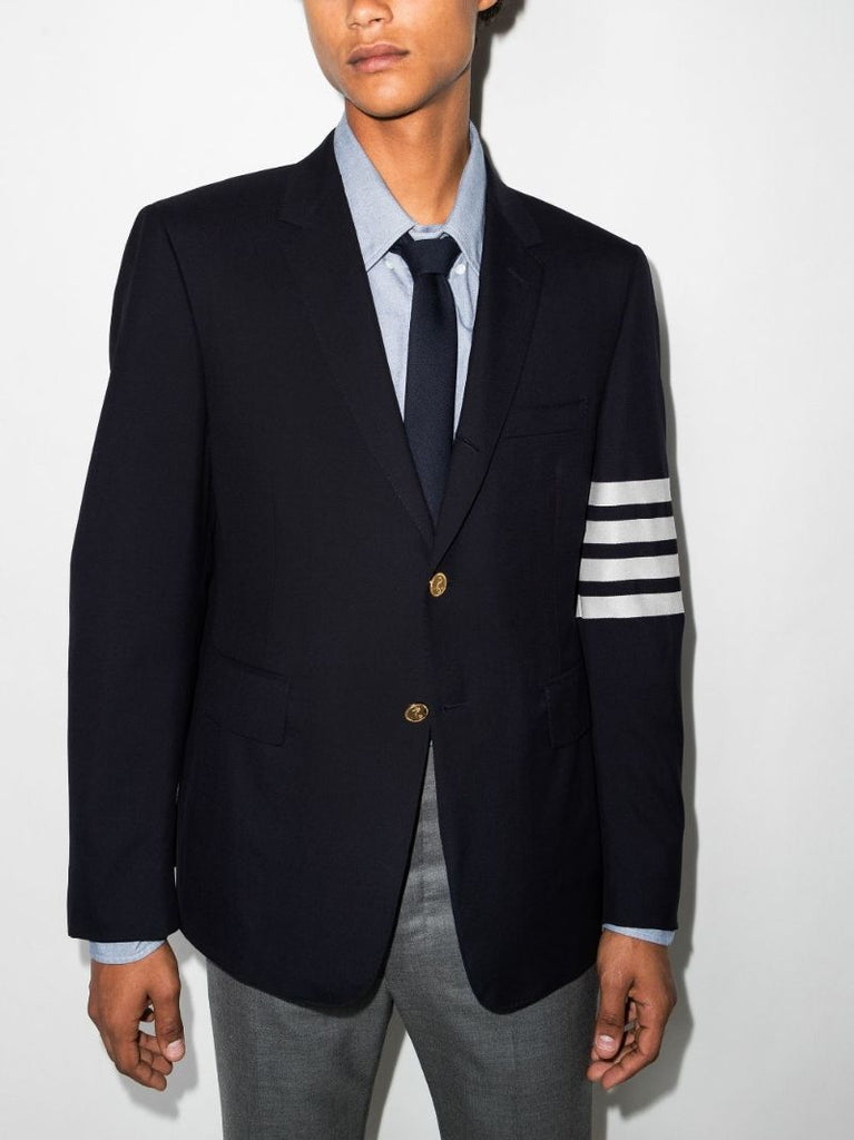 Blue 4-bar Stripe Wool Blazer