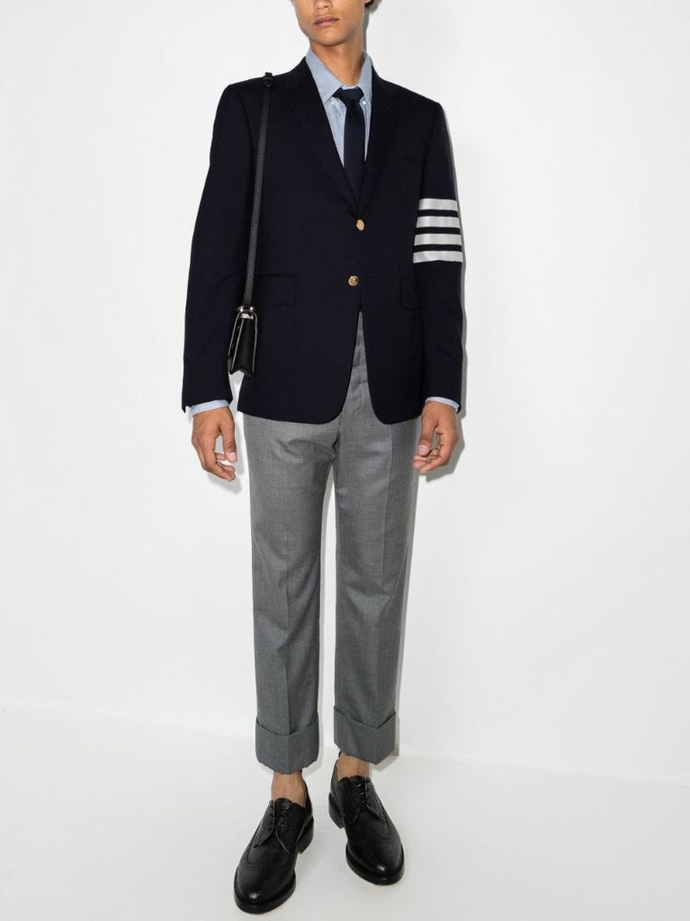 Blue 4-bar Stripe Wool Blazer