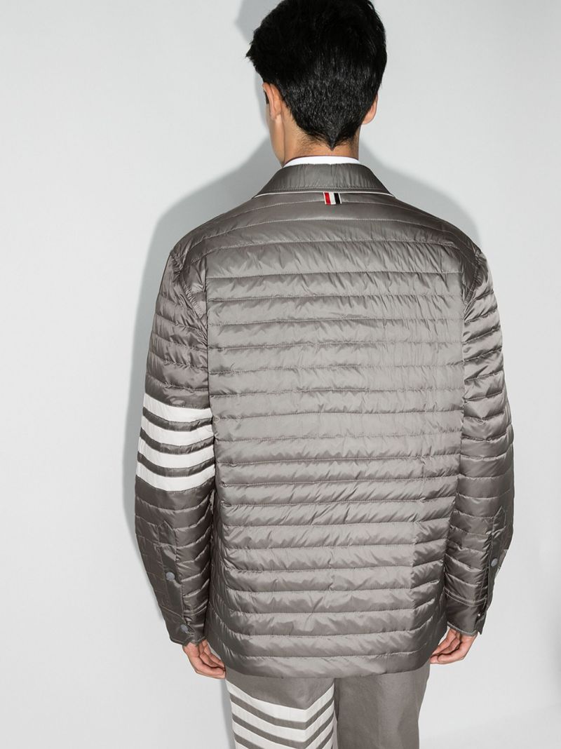 Grey Padded Shirt Jacket