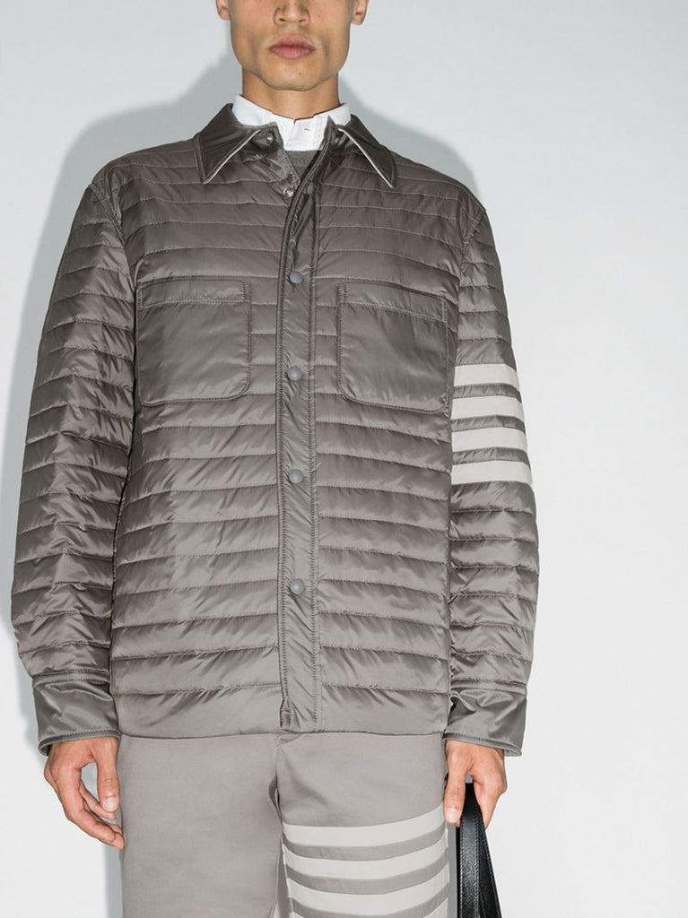 Grey Padded Shirt Jacket