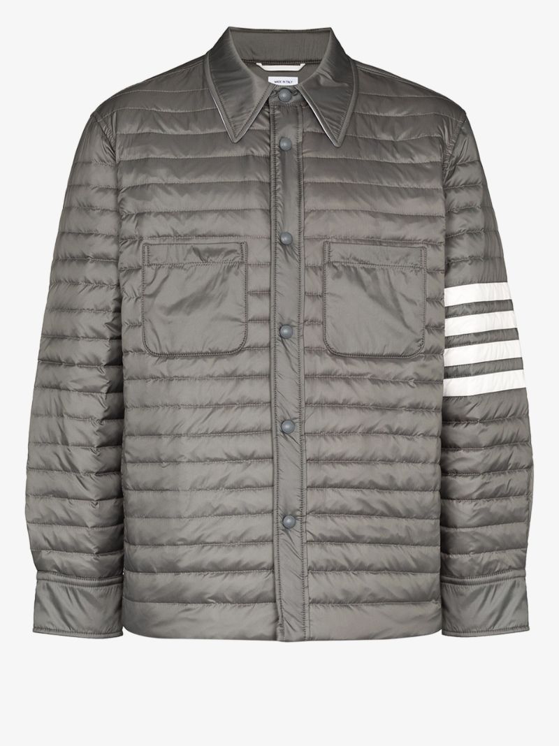 Grey Padded Shirt Jacket