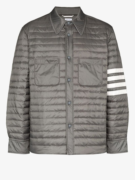 Grey Padded Shirt Jacket