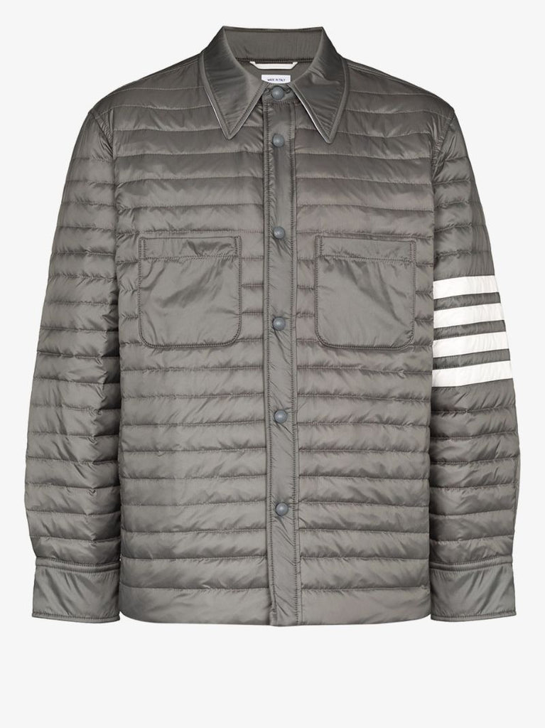 Grey Padded Shirt Jacket