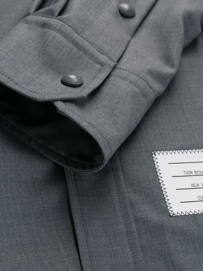Grey 4-bar Shirt Jacket