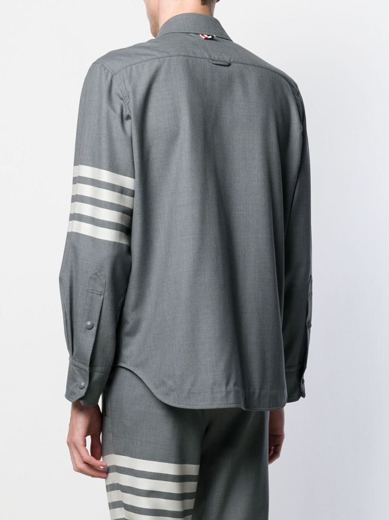 Grey 4-bar Shirt Jacket