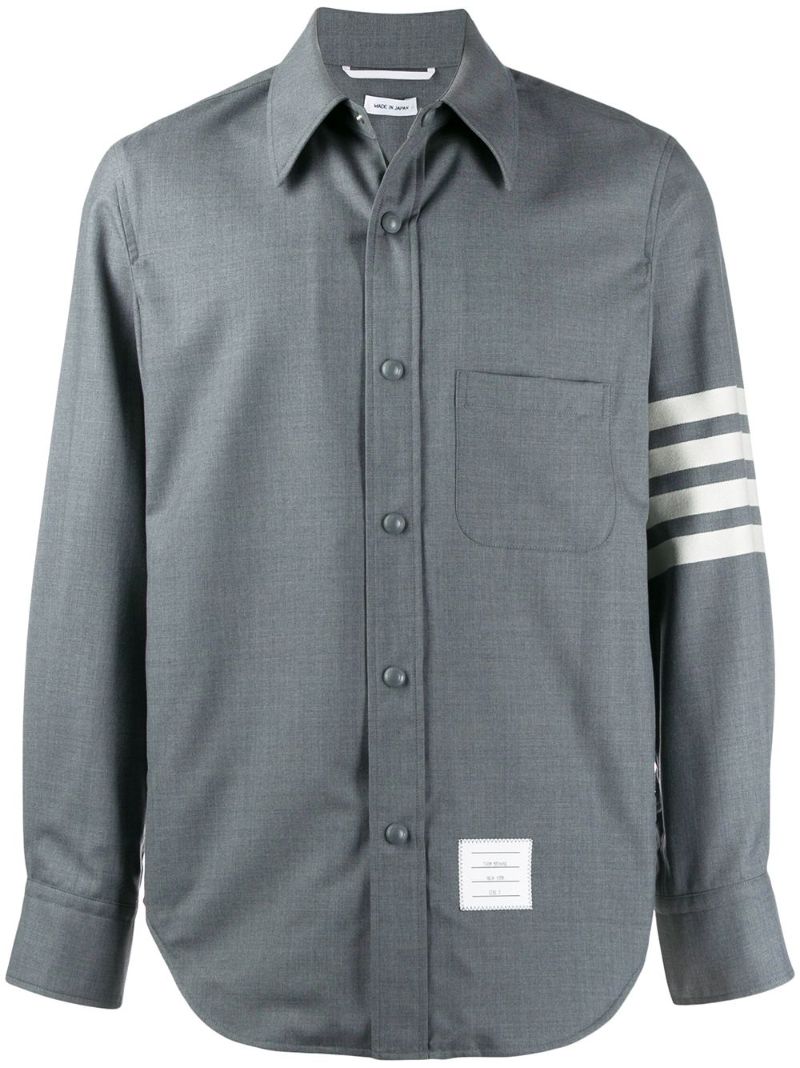 Grey 4-bar Shirt Jacket