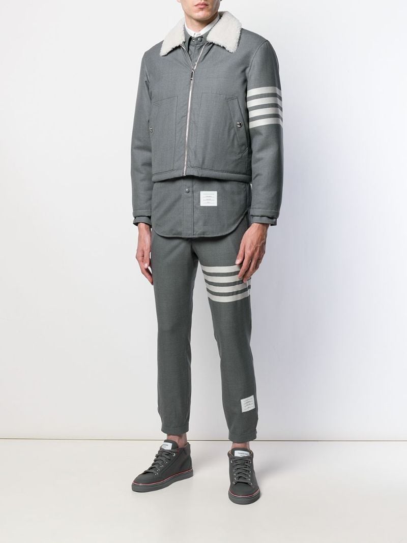 Grey 4-bar Shirt Jacket