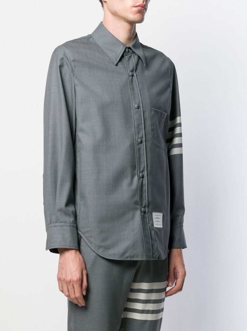 Grey 4-bar Shirt Jacket