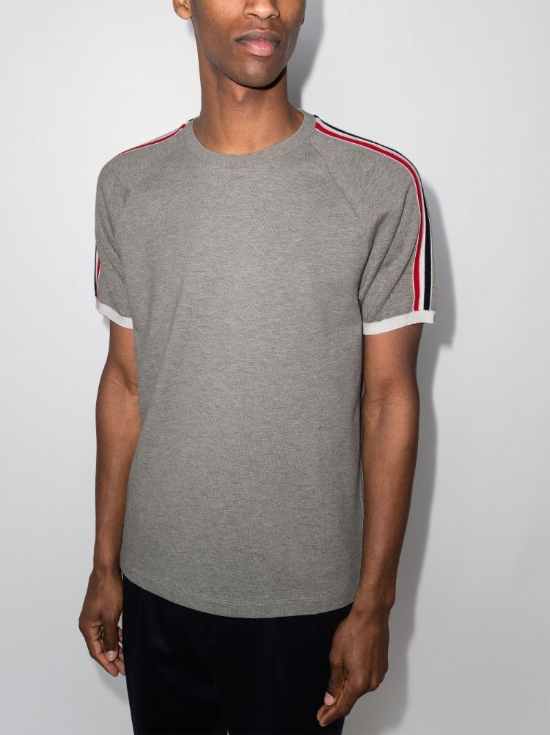 Grey Rwb Tape Cotton T-shirt