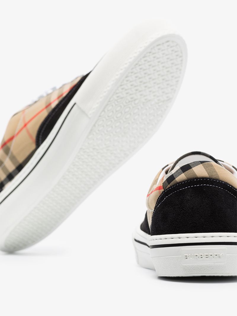 Beige and Black Wilson Vintage Check Sneakers