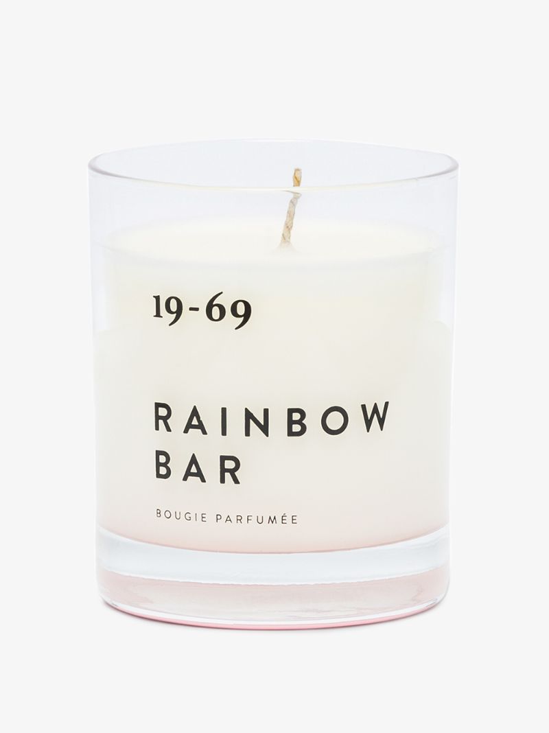 White Rainbow Bar Candle