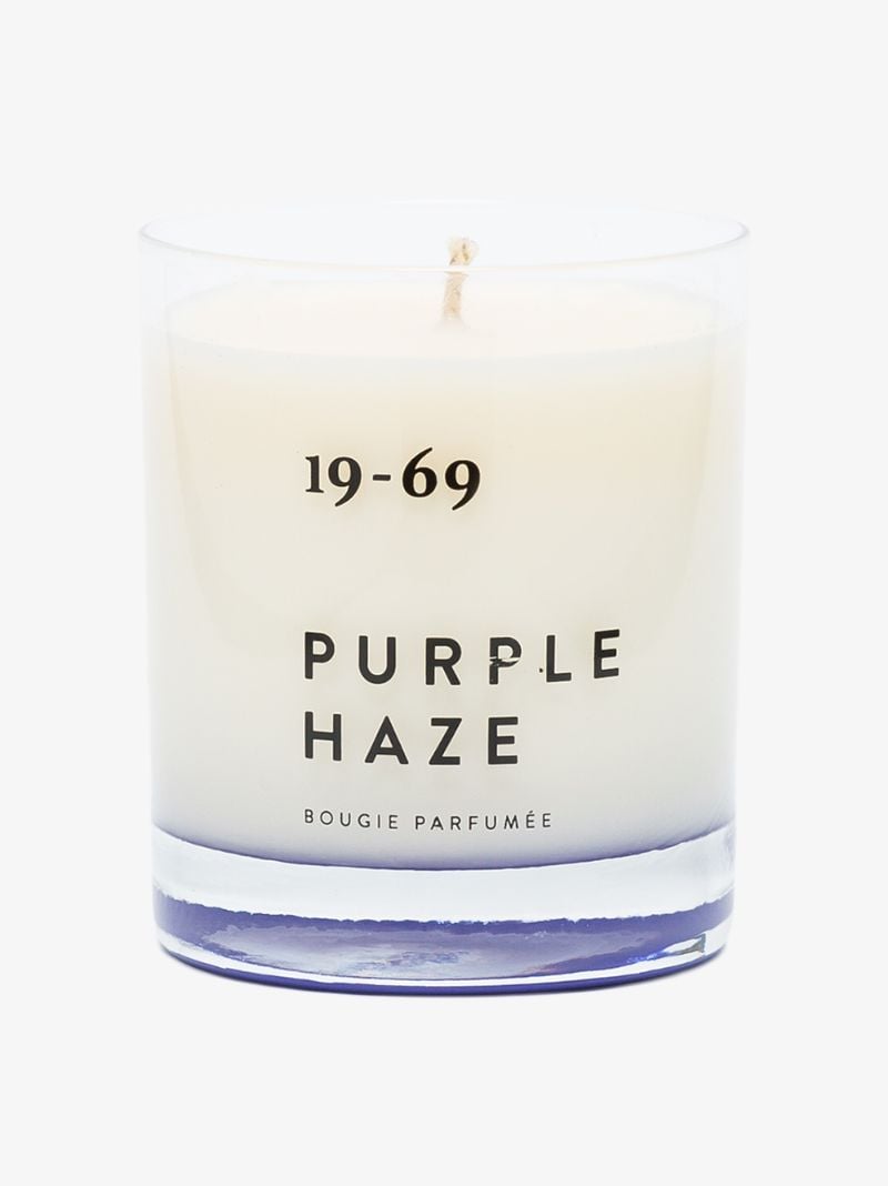 White and Purple Purple Haze Candle