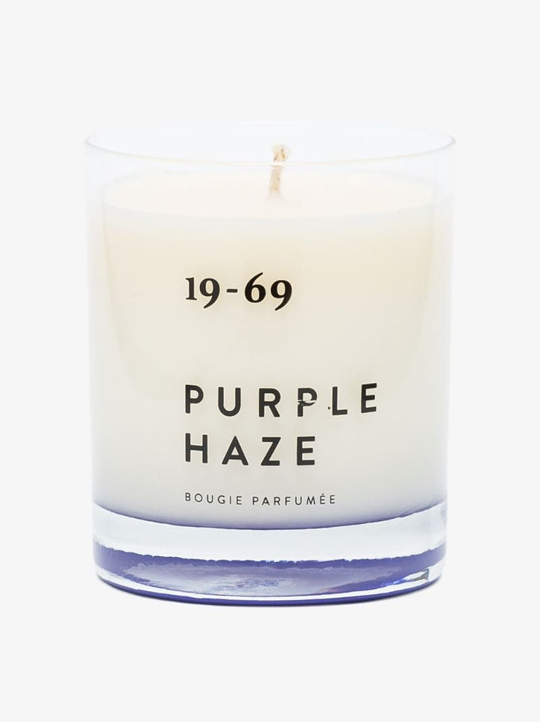 White and Purple Purple Haze Candle