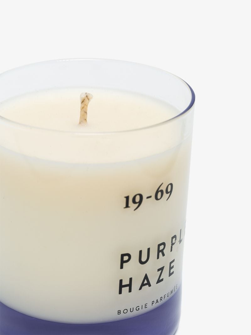 White and Purple Purple Haze Candle