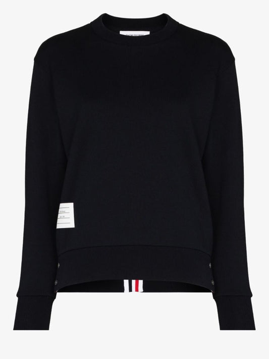 Tricolour Stripe Cotton Sweatshirt