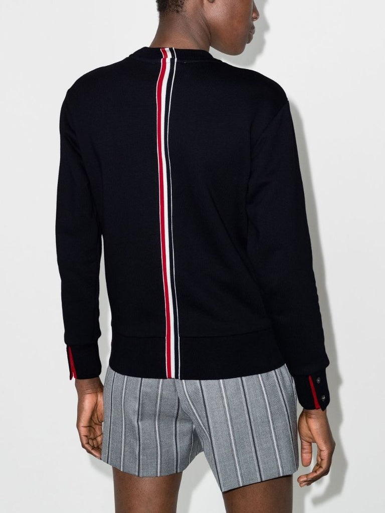 Tricolour Stripe Cotton Sweatshirt