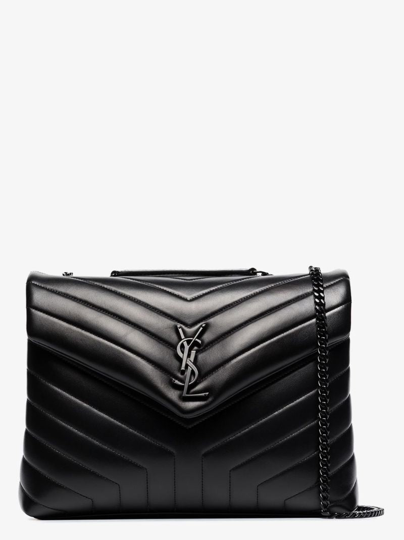 Black Loulou Medium Leather Shoulder Bag
