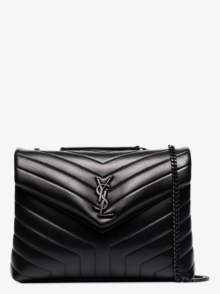 Black Loulou Medium Leather Shoulder Bag