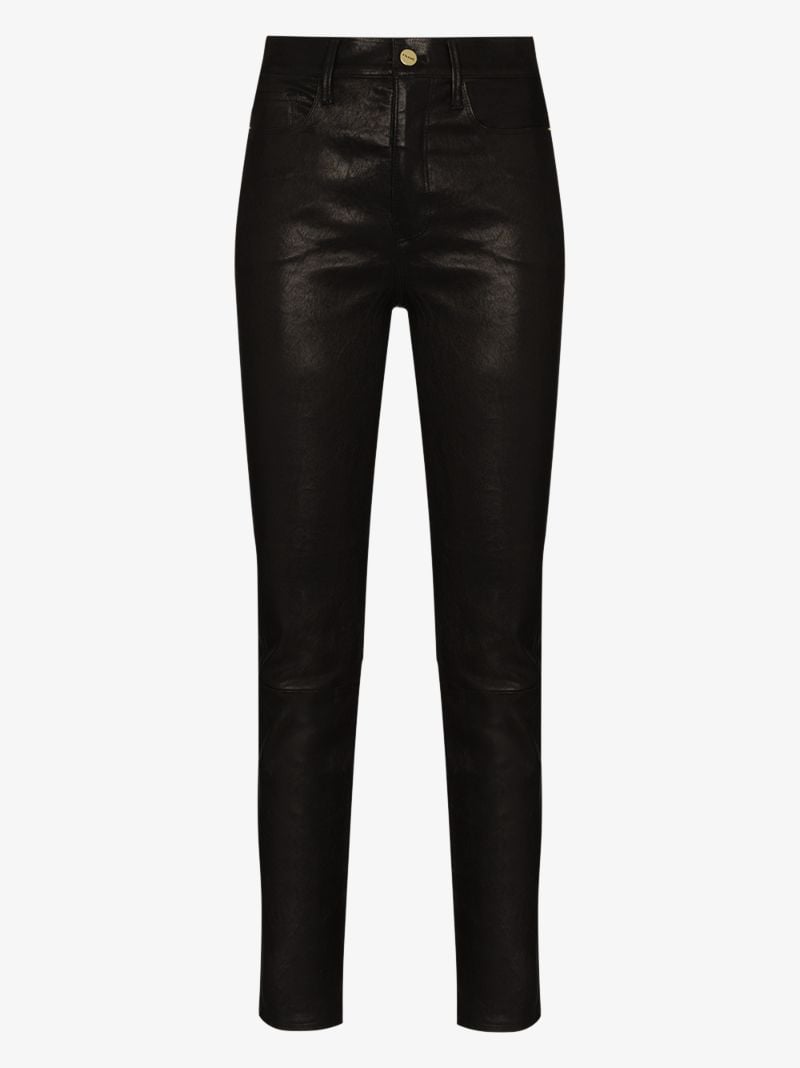 Le Sylvie High Waist Leather Trousers