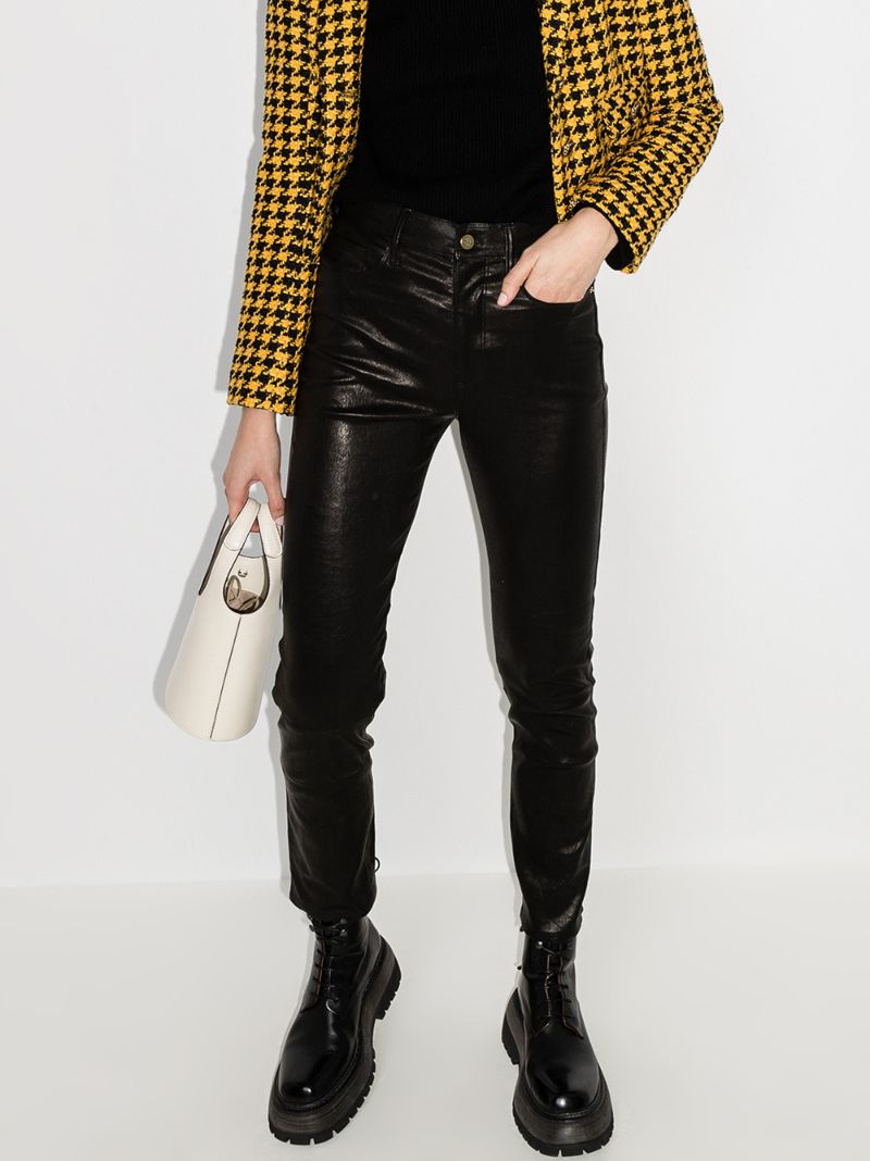 Le Sylvie High Waist Leather Trousers