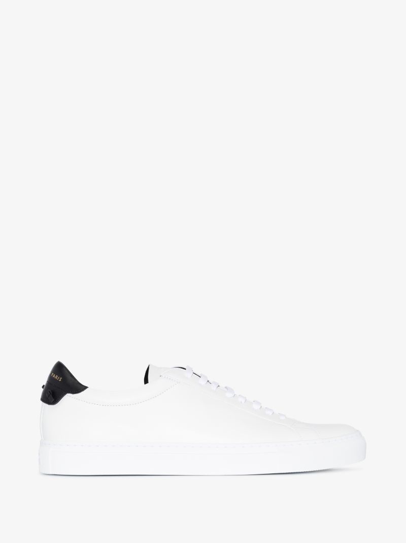 White Urban Street Leather Sneakers