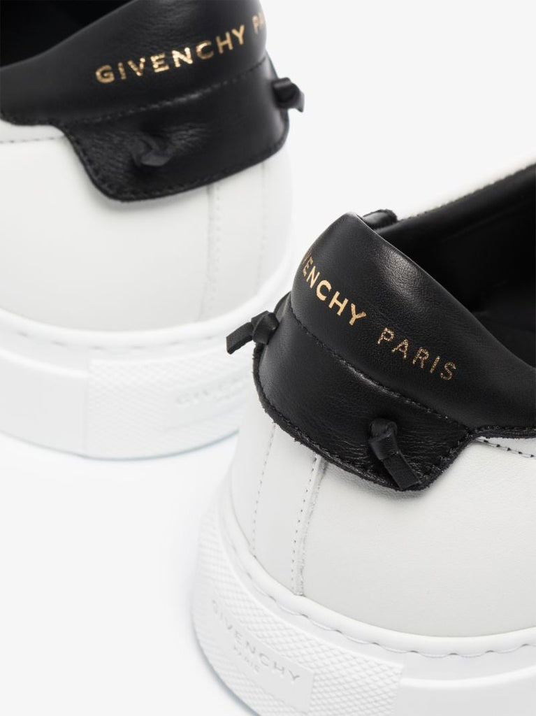 White Urban Street Leather Sneakers