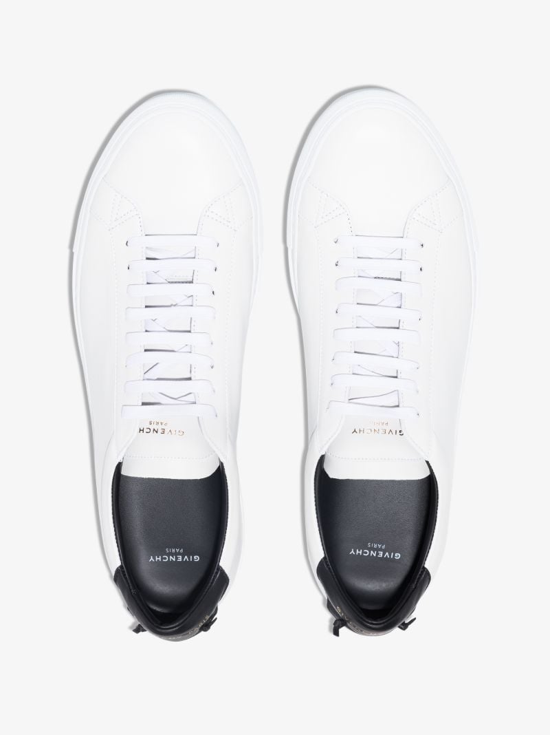 White Urban Street Leather Sneakers