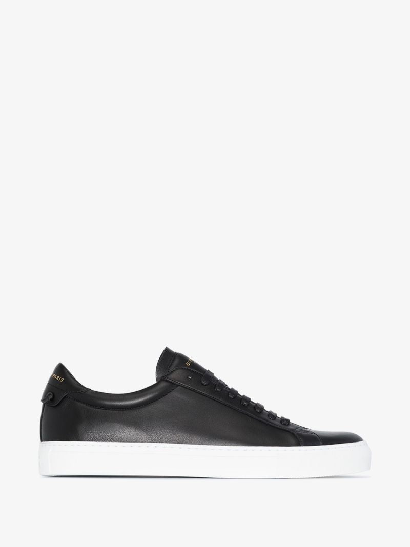 Black Urban Street Leather Sneakers