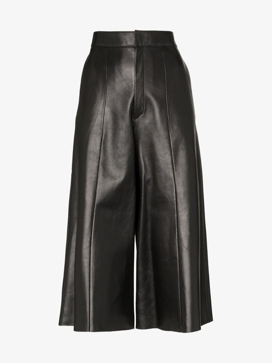 Culotte Leather Trousers