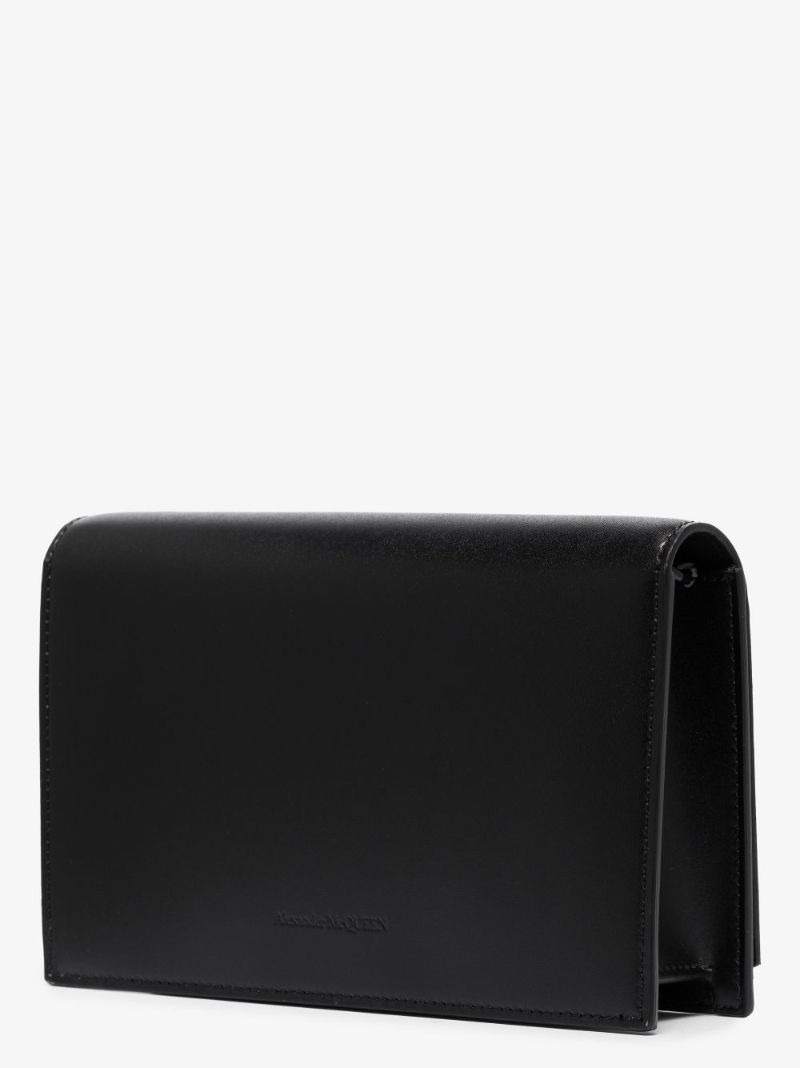 Black Mini Skull Leather Cross Body Bag