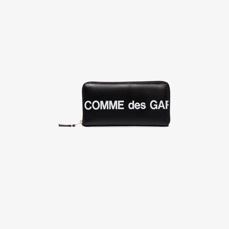 Black Logo Large Leather Wallet
