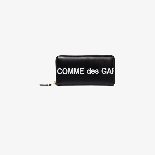 Black Logo Large Leather Wallet