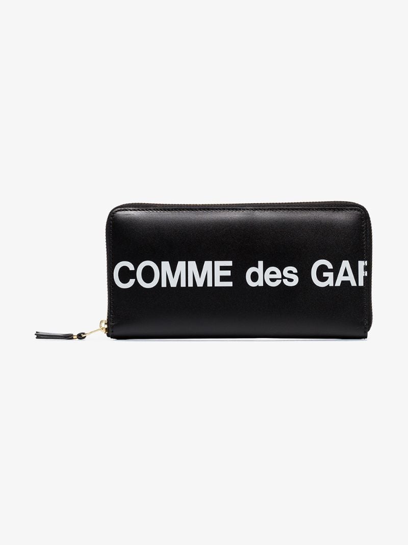 Black Logo Large Leather Wallet