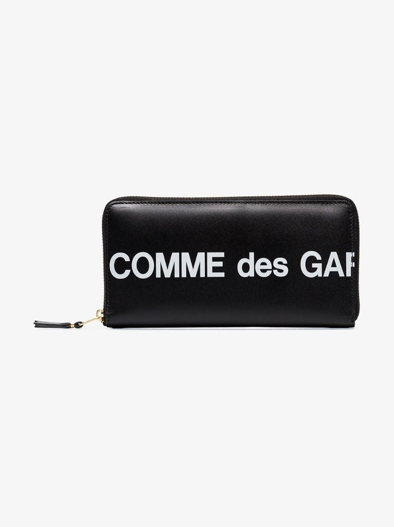 Black Logo Large Leather Wallet
