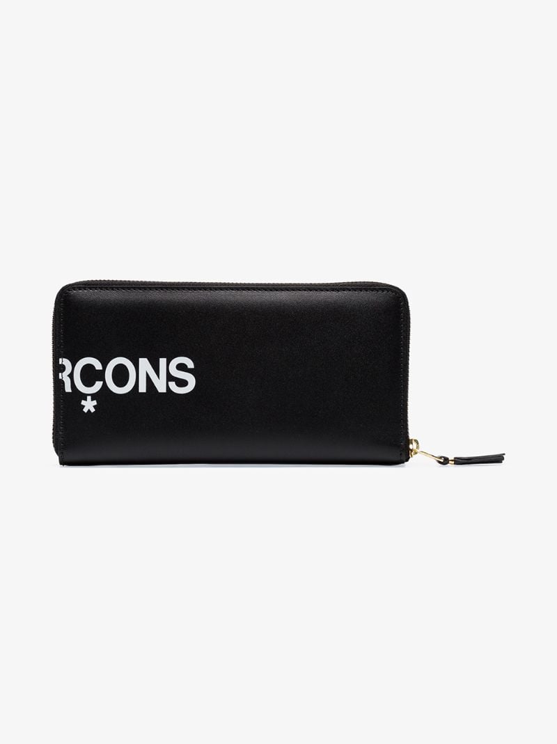 Black Logo Large Leather Wallet