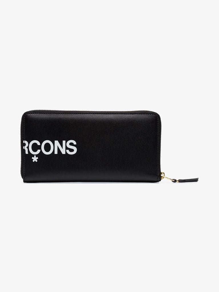 Black Logo Large Leather Wallet