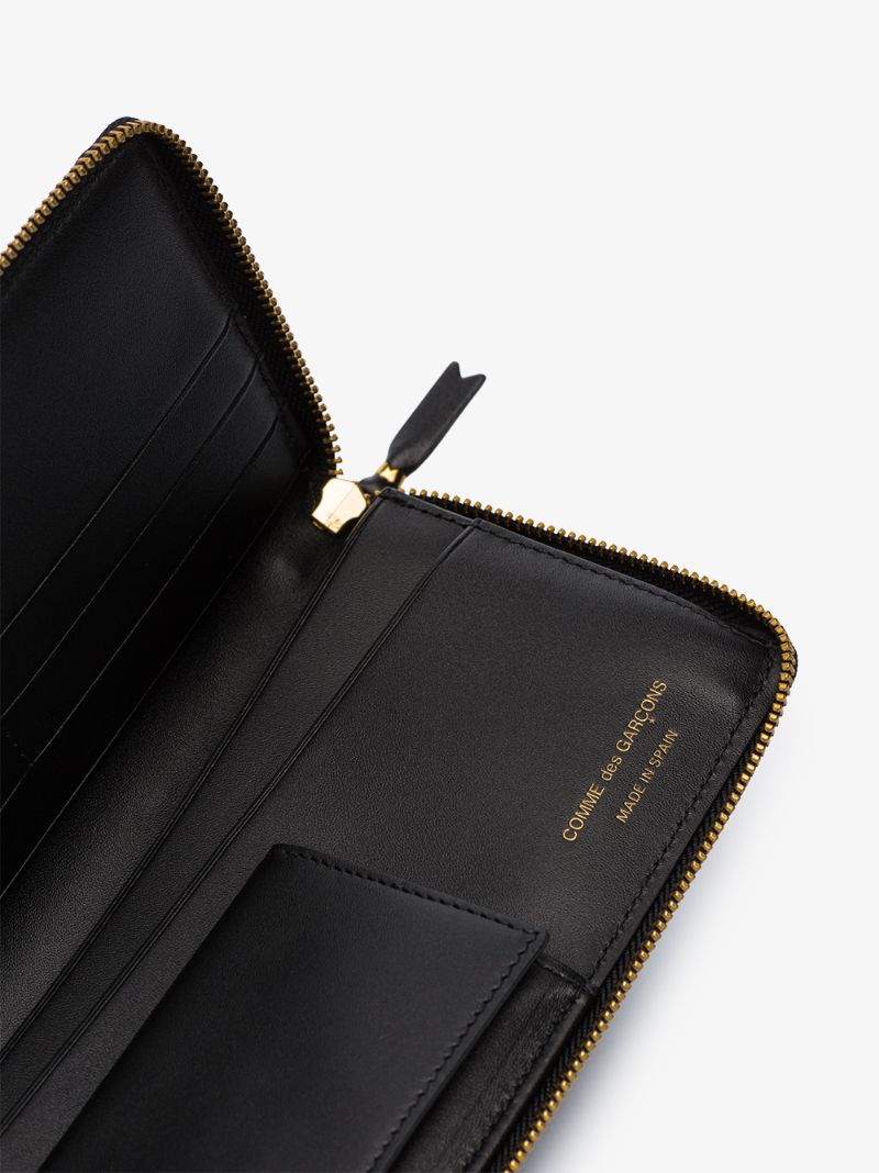Black Logo Large Leather Wallet