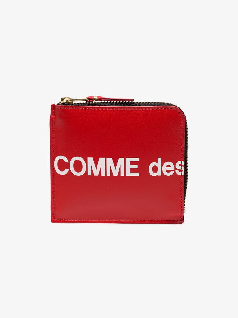 Red Logo Zipped Leather Wallet
