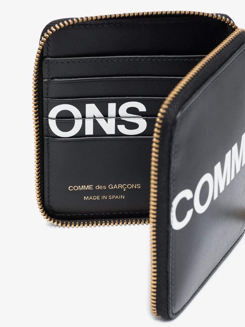Black Logo Zip-up Wallet