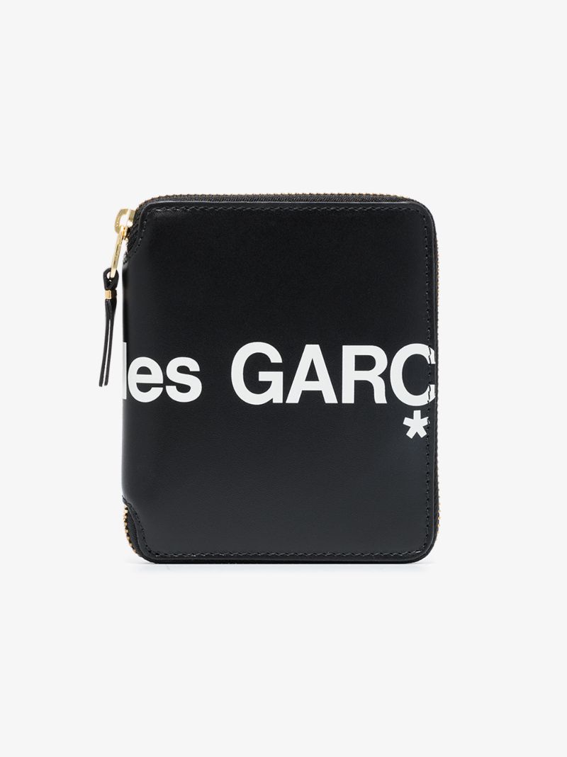 Black Logo Zip-up Wallet