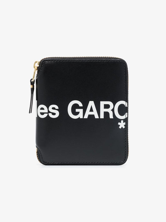 Black Logo Zip-up Wallet