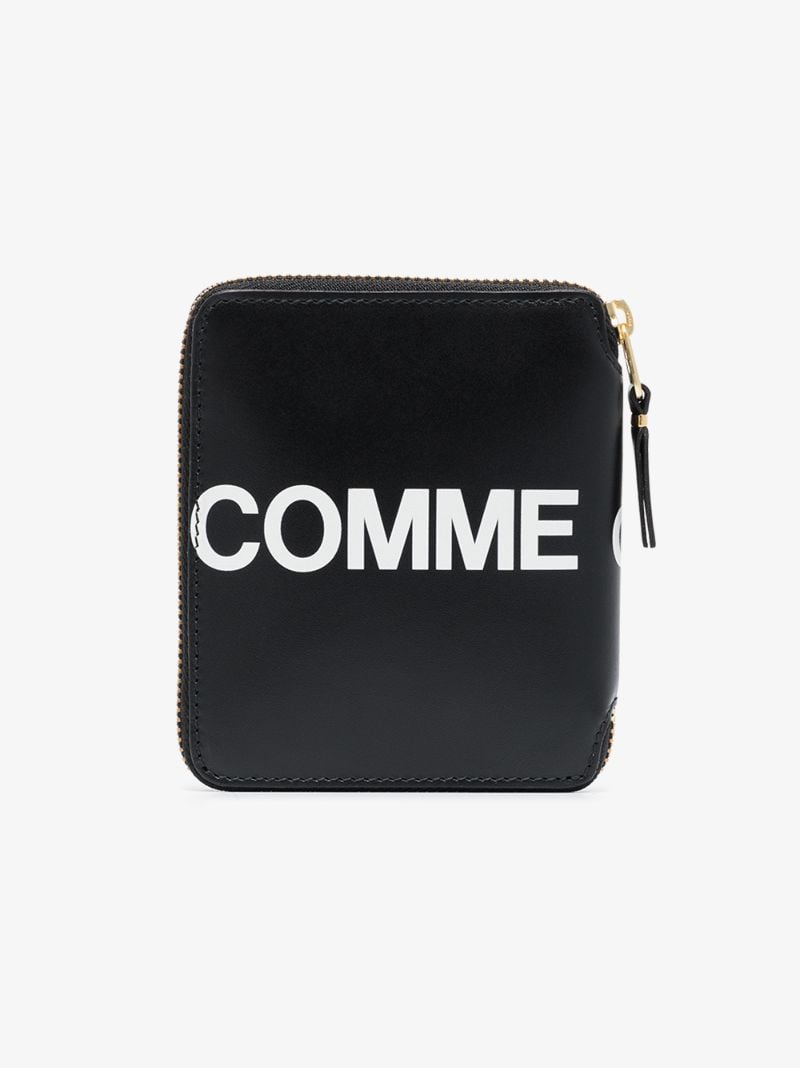 Black Logo Zip-up Wallet
