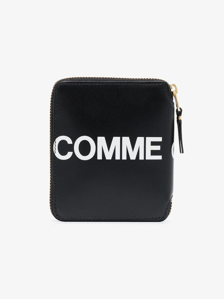Black Logo Zip-up Wallet