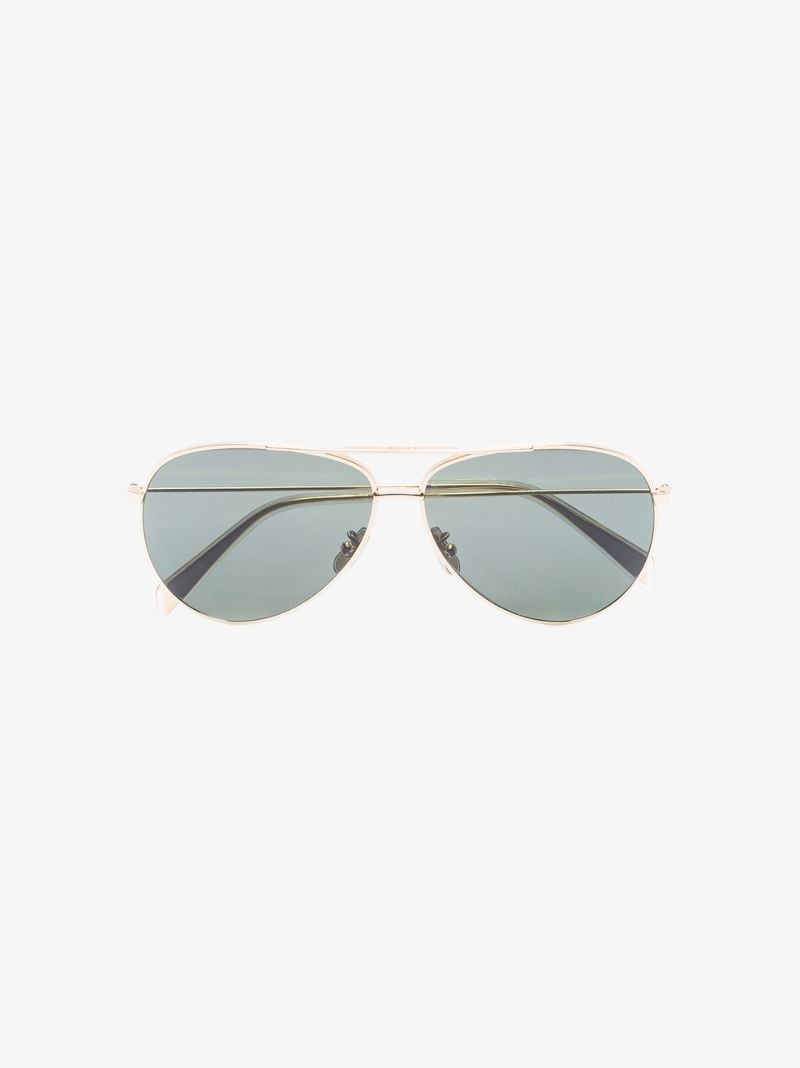 Gold Tone Aviator Sunglasses