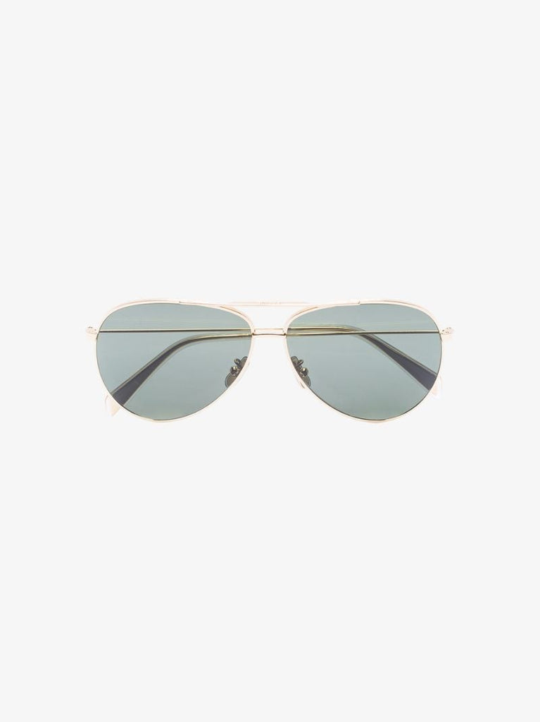 Gold Tone Aviator Sunglasses