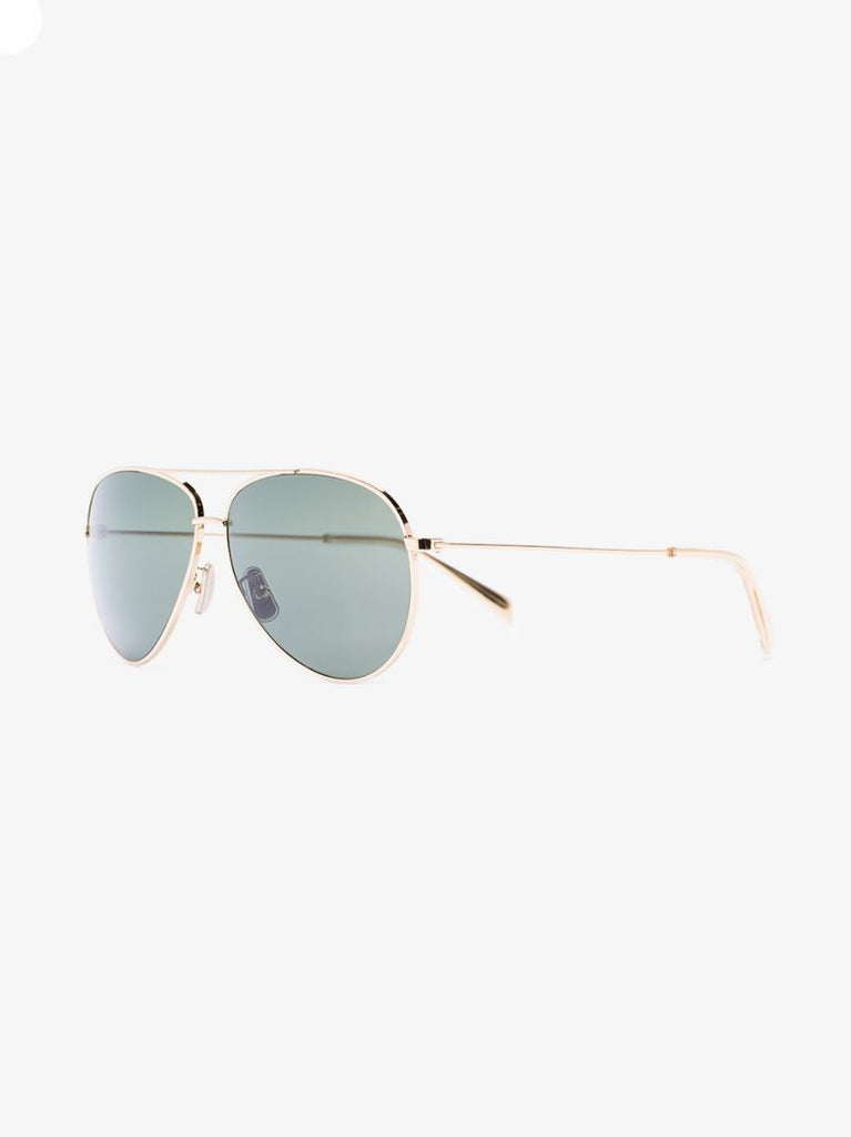 Gold Tone Aviator Sunglasses