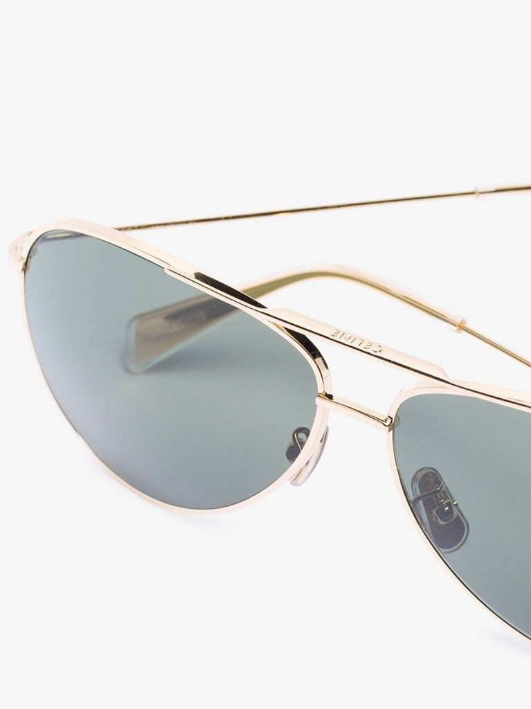 Gold Tone Aviator Sunglasses