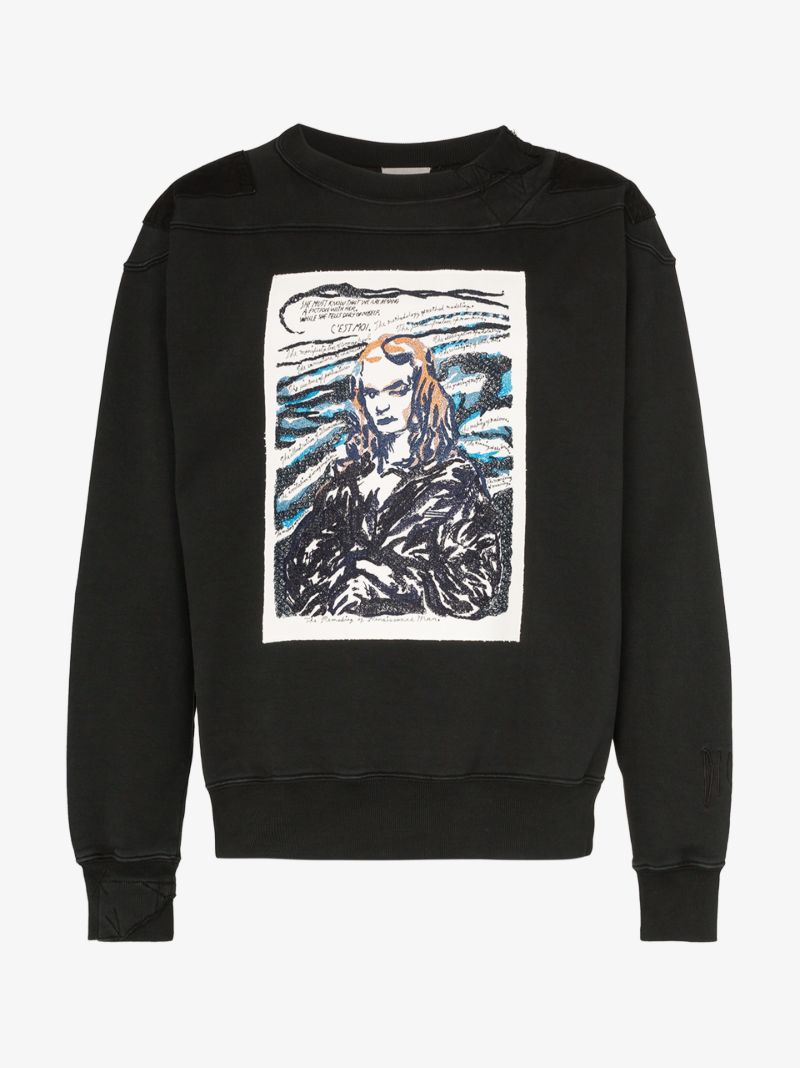 X Raymond Pettibon Mona Lisa Print Sweatshirt