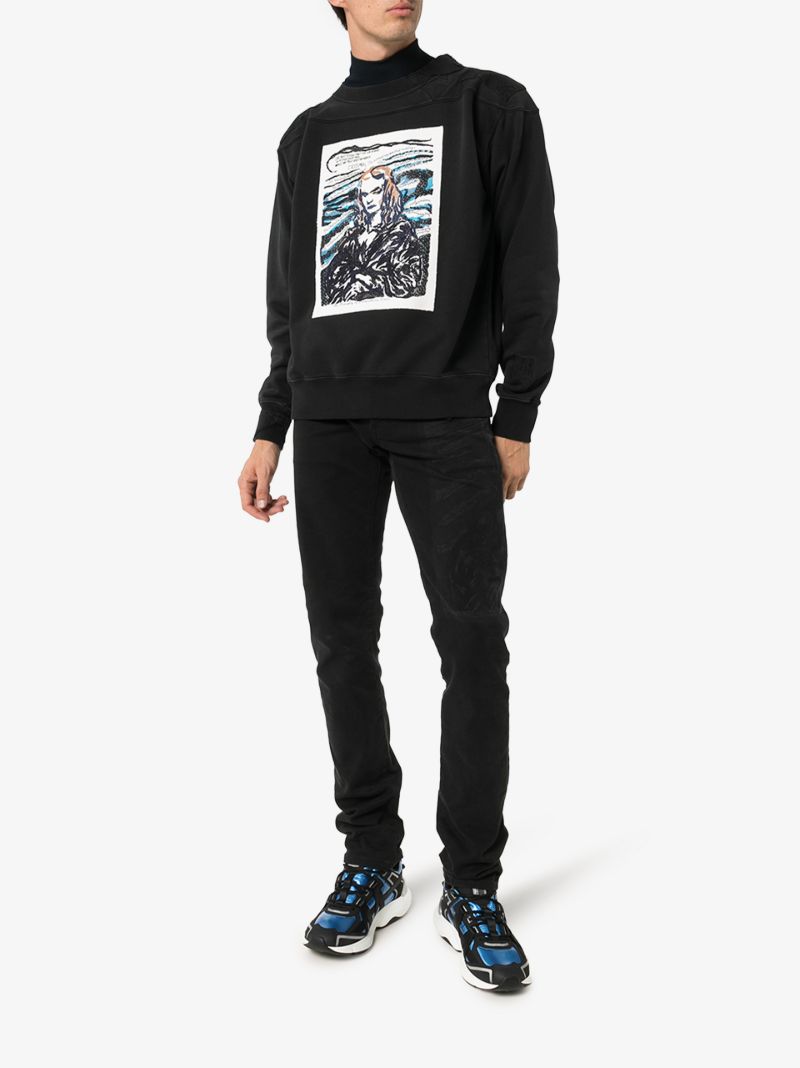 X Raymond Pettibon Mona Lisa Print Sweatshirt